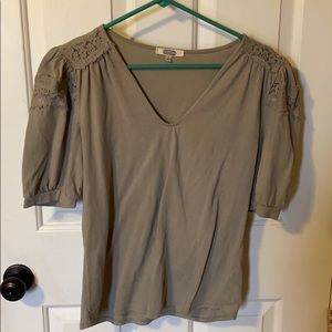 Buckle V-Neck Top New Without Tags